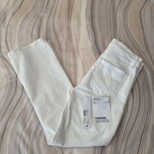 Joes Jeans Callie Flawless High Rise Cropped Boot Jeans White Size 27